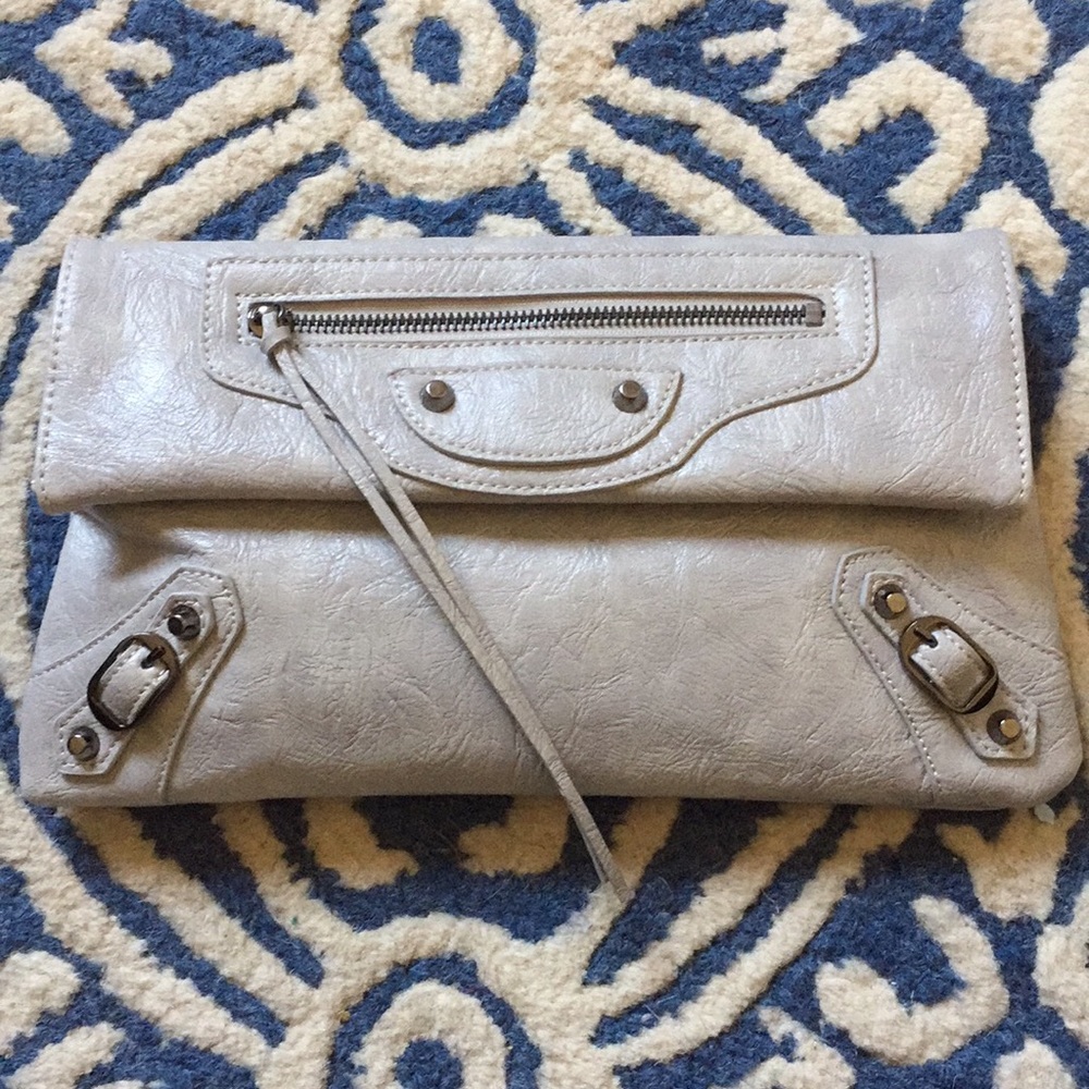 Gray clutch / crossbody